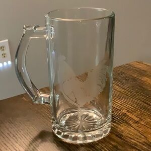 Clear Glass Rooster Mug